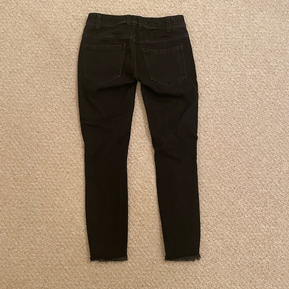 FREE PEOPLE Black Ripped and Raw Edge Jeans - Picture 7 of 9